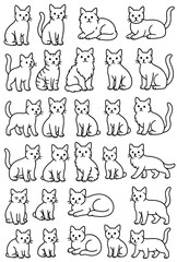 Obraz premium vector icon, cat image collection, outline version
