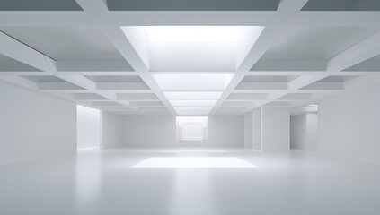 Empty white architectural space
