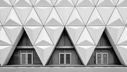 Geometric facade of a building