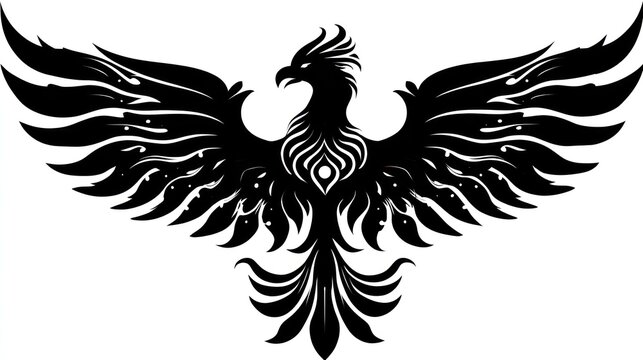 Black bird graphic design