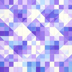Obraz premium Abstract geometric pattern of squares and triangles in shades of purple and blue