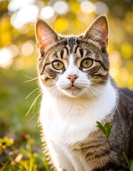 Obraz premium Close-up of a tabby cat outdoors