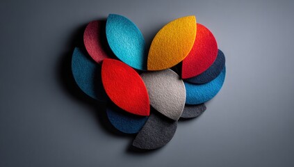 Colorful heart-shaped design