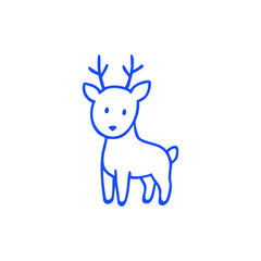 Simple black outline of pine tree with two stars