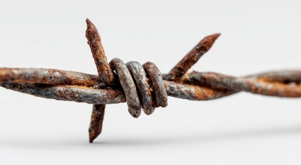 Close-up of rusted barbed wire (1)