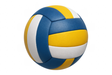 Volleyball ball standing on transparent background for sport games