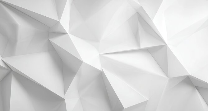 Abstract geometric pattern of white triangles - Powered by Adobe