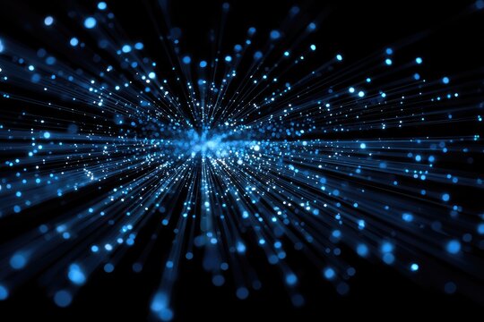 Abstract blue light burst