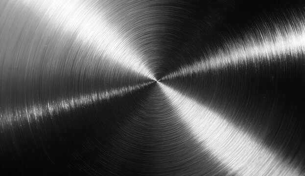 Polished metal circular surface - Powered by Adobe