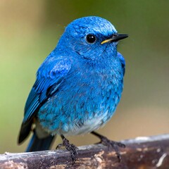 Close-up of a vibrant blue bird