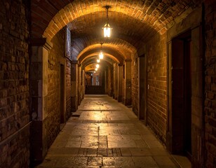 Fototapeta premium Ancient brick passageway