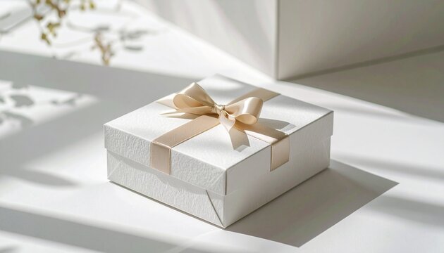 Elegant Gift Box with Satin Ribbon A Symbol of Celebration and Appreciation, Perfect for Any Occasion
