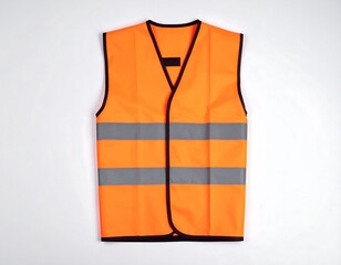 Orange safety vest on white background (2)