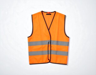 Orange safety vest on white background (1)