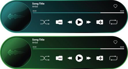 Obraz premium AudioReproductorVerde