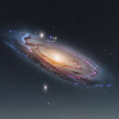 Spiral Galaxy in Deep Space.