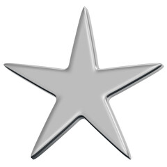 3D Chrome Sparkle Star Icon