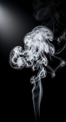 Abstract Smoke Formation in Dark Background.