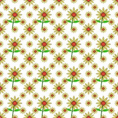 Seamless colorful floral pattern with flowers for fabric wallpaper and decoration