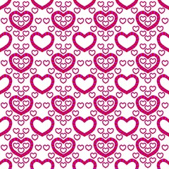Seamless pink heart pattern for wallpaper fabric and decoration
