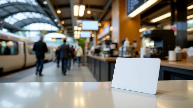 Platform Ticket at Railway Station : The image presents a clean, focused view of a platform ticket placed prominently on a counter within a railway station, with the background naturally blurred.