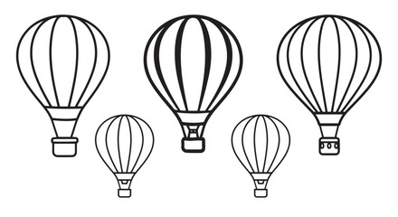 Naklejka premium Hot Air Balloons