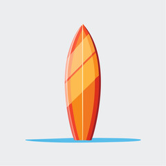 Orange and Red Surfboard in Shallow Water