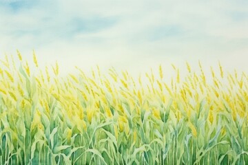 Fototapeta premium Background corn field backgrounds landscape outdoors.