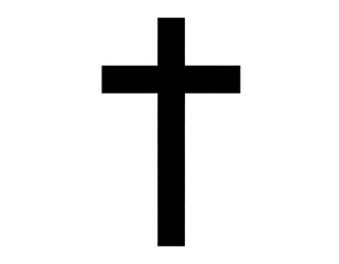 Simple black cross on white background (5)