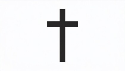 Simple black cross on white background (4)