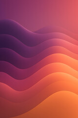 Fototapeta na wymiar 3D Fluid Abstract Waves Background - Orange