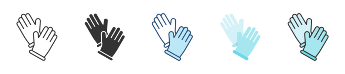 Gloves Icon Set Multiple Style Collection