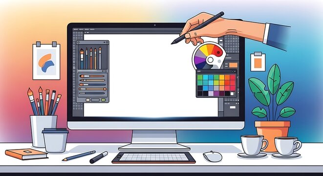 Digital Artist Workspace.