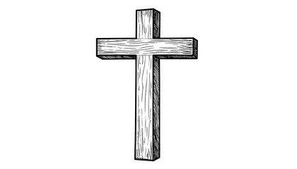 Simple, stylized wooden cross