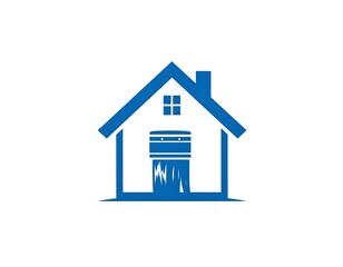 Simple, stylized house graphic