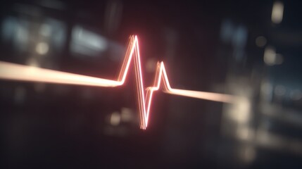 Vibrant Heartbeat Line Graphic Representing Life and Energy in a Modern Digital Environment