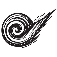 Spiral Galaxy Cosmic Swirl Art, Mystical Universe Symbol, Vintage Astronomical Illustration