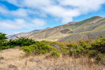 California countryside with mountains