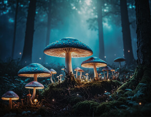 mushrooms in the forest