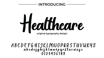 Healthcare - Elegant Script Font for Smooth Handwritten Design and Creative Typography