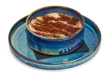 Classic Italian Tiramisu Dessert with Cocoa and Mascarpone