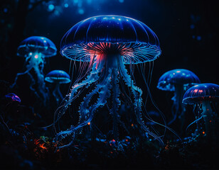 jellyfish in the night