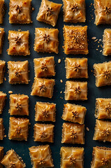 Golden Baklava Closeup