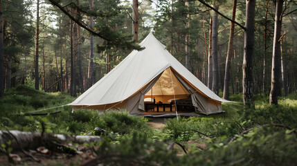 glamping website homepage mockup