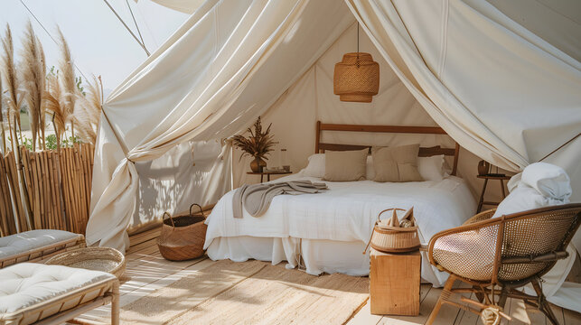 carousel post mockup for glamping