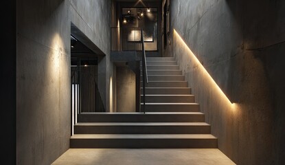 Fototapeta premium Modern Concrete Staircase (1)