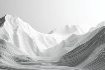 Fototapeta premium Abstract monochrome mountain range (1)