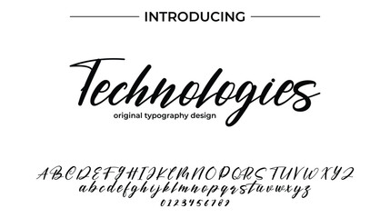 Technologies - Elegant Script Font for Smooth Handwritten Design and Creative Typography