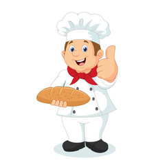 Cartoon Chef   Illustration Delicious Cake