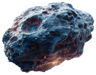 peice of astroid isolated on white background and white